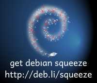 Logo illustrant la sortie de Debian Squeeze.